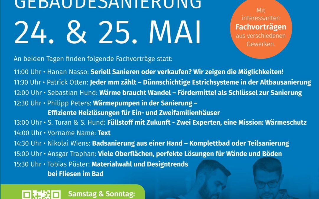 Zukunft braucht Handwerk – Die Messe für ganzheitliche Gebäudesanierung am 24. & 25. Mai in Bad Lippspringe